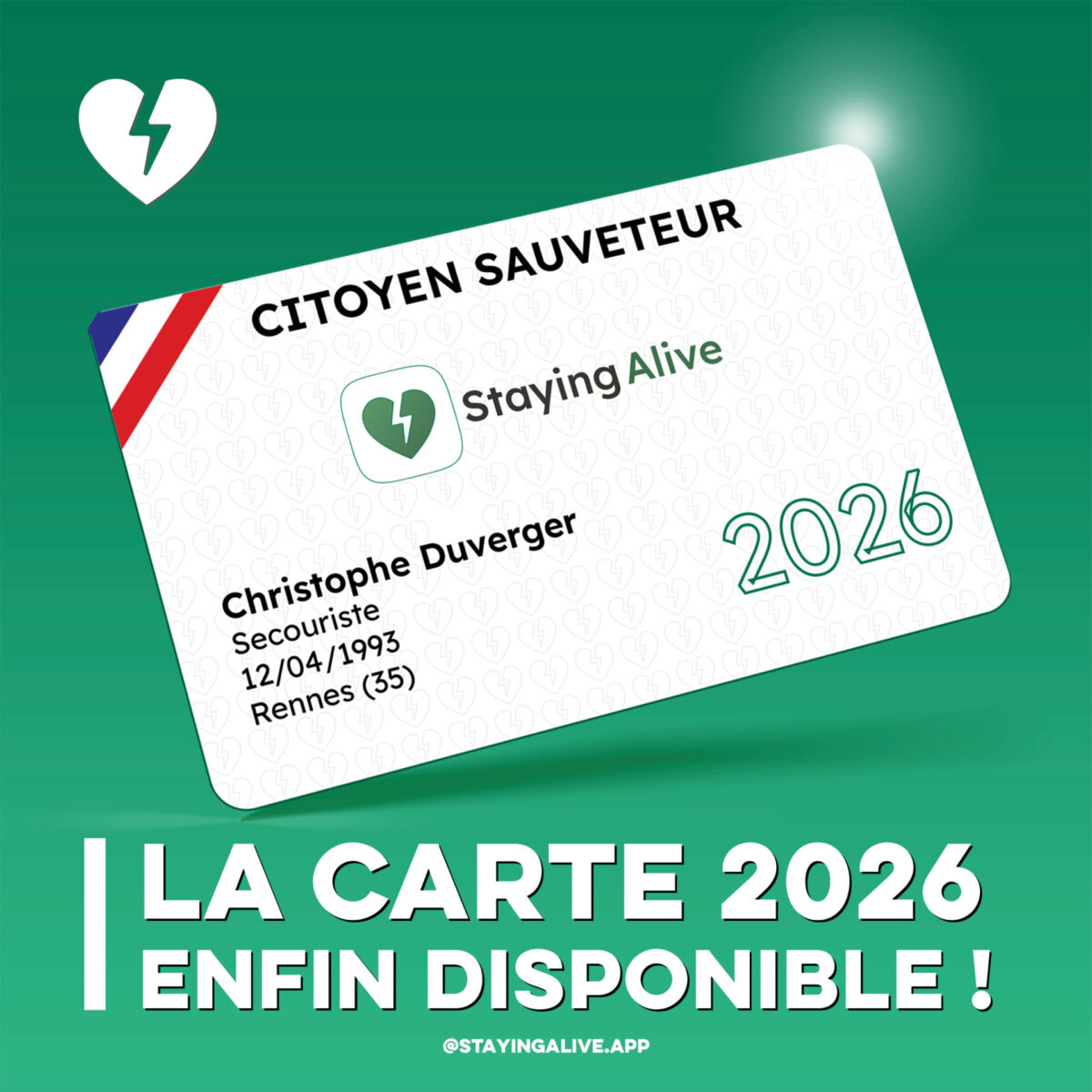Téléchargez l’application Staying alive et sauvez des vies !