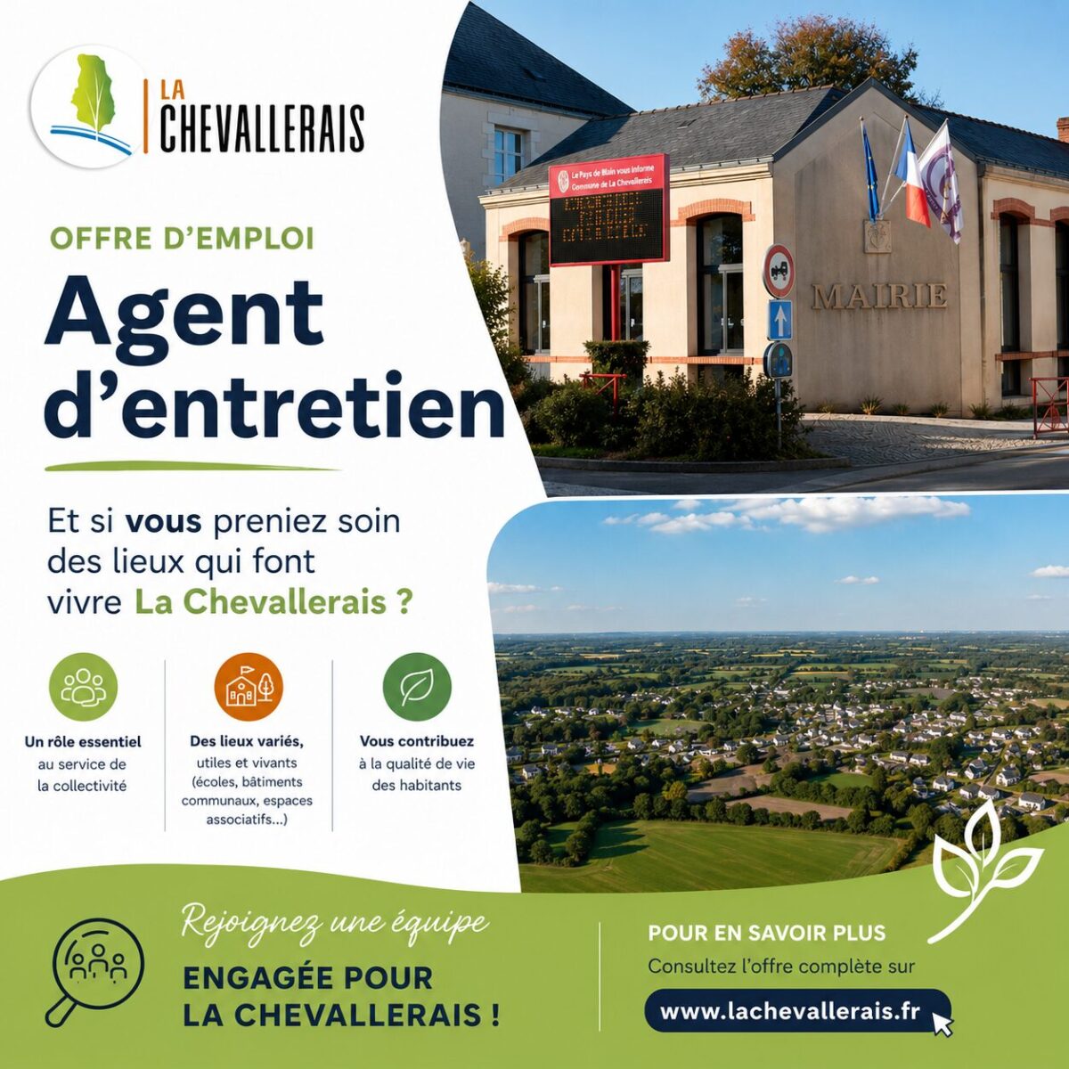 Offre d’emploi : agent d&rsquo;entretien