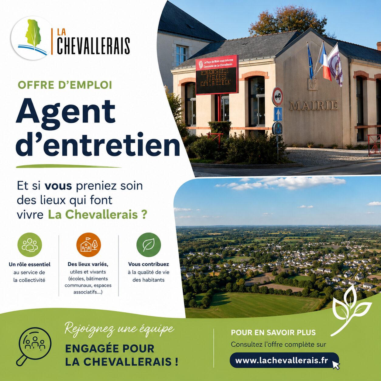 image Offre d'emploi : agent d'entretien