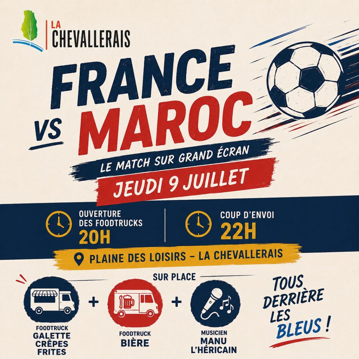 Retransmission France-Maroc à La Chevallerais