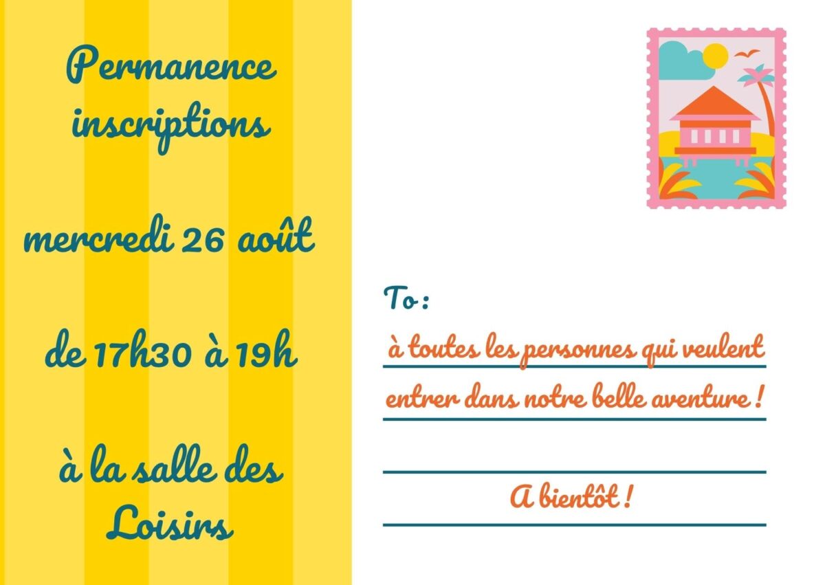 Permanence inscription danse